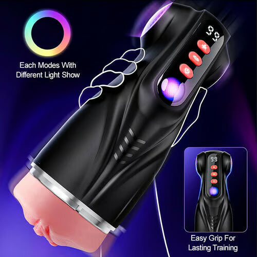 2026 New Model 3 Sleeves Pocket Pussy Penis Pump with 9 Sucking & 9 Vibrating Male masturbator