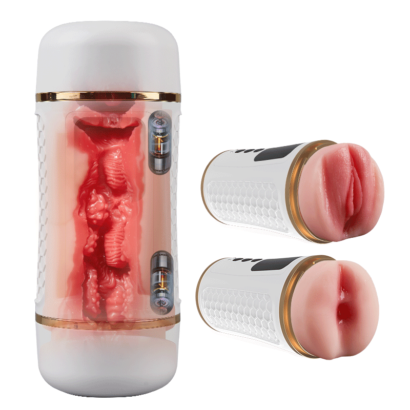 Throb - Fleshy Labia & Anal Tight Experience Dual-End Sucking in One Automatic Male Masturbator