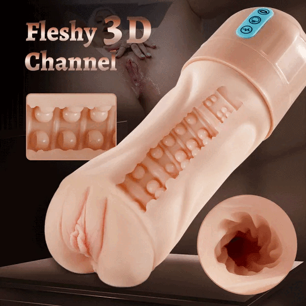 Beate - 5 Sucking & 10 Vibrating Vagina masturbation Cup