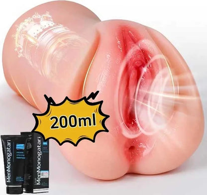 Lust 3-in-1 Vibrating Pocket Pussy – 10 Suction + 10 Vibration Modes, Realistic Vagina, Tight Anal & Blowjob Stroker for Men