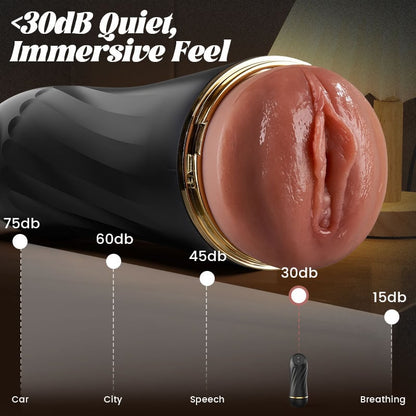 Scarlett Kiss- 10 Vibration 360° Textured Massage Masturbation Silent Immersive Stroker