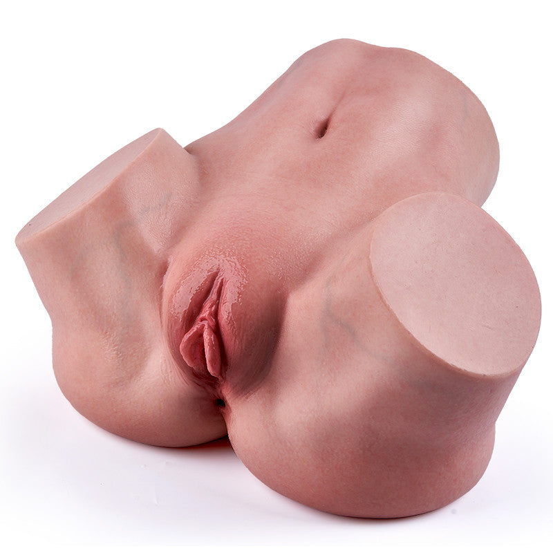 Luna -Ultra-Realistic Dual-Layer Silicone Butt Masturbator with 2 Tight Tunnels (Vaginal & Anal) Lifelike Por