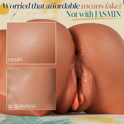 JASMIN - 5.5lbs Dual Tight & Teasing Channels Easy Grip & Storage Petite Sunny Fitness Girl Realistic Torso Male Masturb