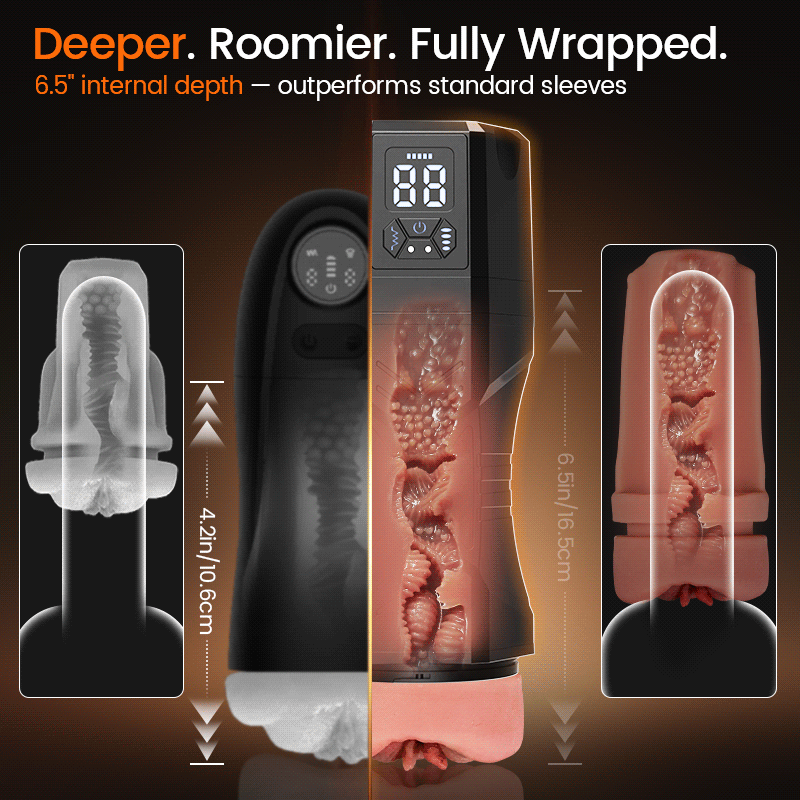 Captain Titan - 6.5 Inch Massive Real Feel Ergonomic Grip Unbeatable Value Blowjob Stroker