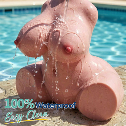 Elira - Ultra-Light 2.75kg Waterproof Silicone S-Curve Torso Masturbator with Dual Channels Stable Rear-Entry Support