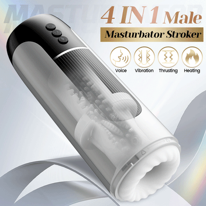 Saith - Free Masturbator 7-Mode Telescoping Vibration with 42°C Heating for Intense Solo Sessions