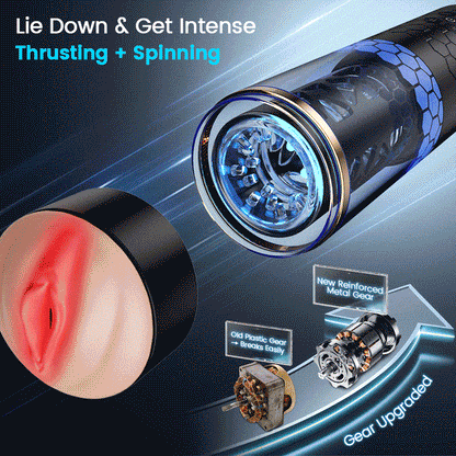 STORM - Intense Thrusting & Spinning Hands-Free 6.10 Inches Depth Masturbator