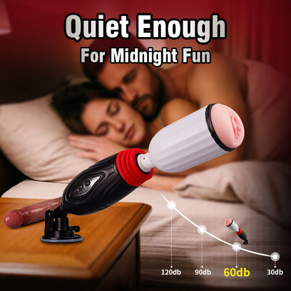 novelleon-2 in 1 Thrusting Heating Couples Sex Machine with Remote Control