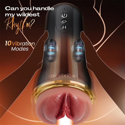 Automatic Male Masturbator with 3 Replaceable Sleeves 5 Suction & 10 Vibration Stroker