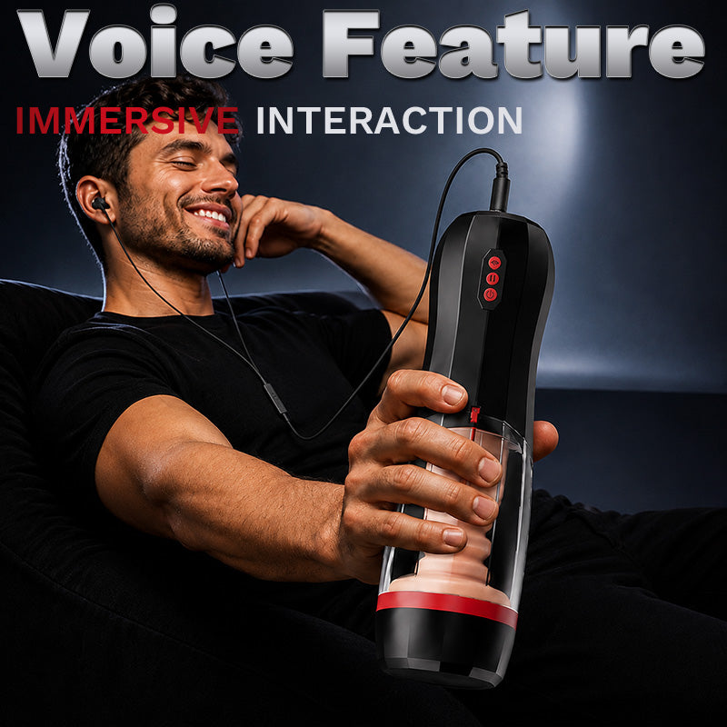 ROKA- 5 Thrusting Modes 10 Vibration Suction One-Touch Boost Male Masturbator for Progressive Stimulation