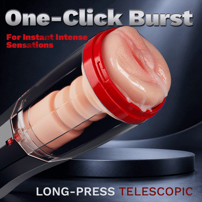 ROKA- 5 Thrusting Modes 10 Vibration Suction One-Touch Boost Male Masturbator for Progressive Stimulation