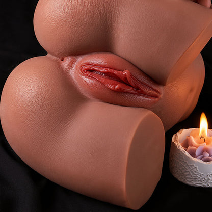 Tessa - Realistic Brown Butt Masturbator Dual Tunnel Vagina & Anus Soft Skin Texture Male Sex Doll Torso