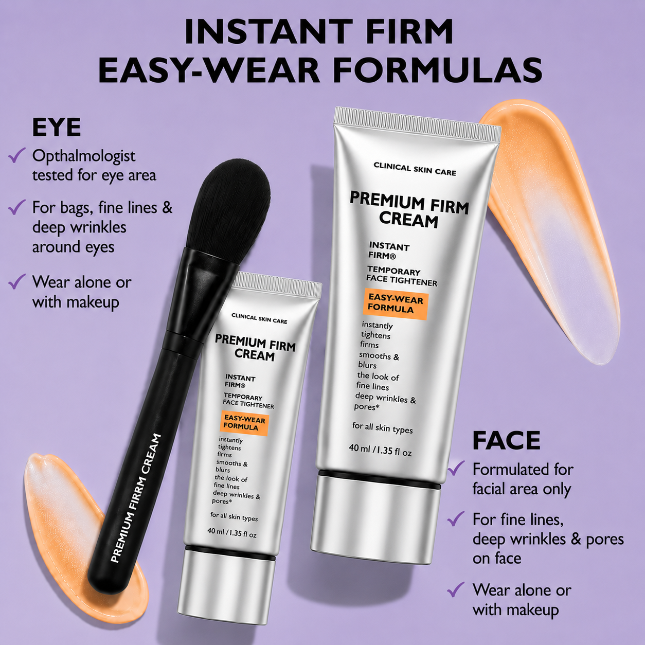 Instant Firming Temporary Face Tightener Easy-Wear Formula