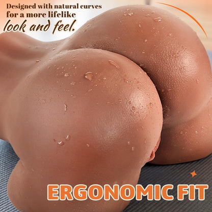 Private Ritual | Warm Brown Skin & Pearl-Chain Latina Lifelike TPE Dual-Hole Ass Sex Torso-Maya