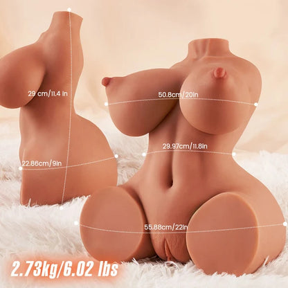 Daniela - Realistic Butt Latina Sex Torso Toy – Valentina Morena Soft Latex Breast & Hip Design