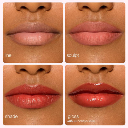 lip sculptor & liner - 3-in-1 lip combo: lip liner, lipstick & lip gloss